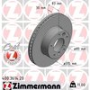 Zimmermann Brake Disc - Standard/Coated, 400.3614.20 400.3614.20